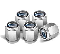 4 Pcs Metal Car Tyre Valve Caps Cover for Volvo S40 (VS) 1995-2000 2001 2002 2003 2004, Dust Caps Leak Proof Car Tire Screw On Easy Grip Corrosion Resistant,Silver
