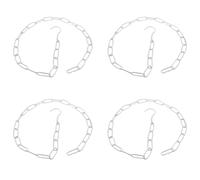 4 Pcs Metal Chain Link, 110cm Long Heavy Duty Vintage Pendant Hanging Lamps Lighting Chain for Hanging Clothes, Pendant Light, Chandelier (2.3mm White)