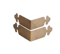 4 Pcs Metal Corner Brackets Gold Bronze 65*25mm for Photo Frame Furniture Protector Decorative for Table(Bronze)
