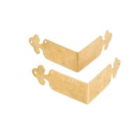 4 Pcs Metal Corner Brackets Gold Bronze 65*25mm for Photo Frame Furniture Protector Decorative for Table(Gold)