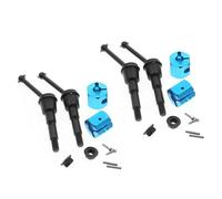 4 Pcs Metal Drive Shaft CVD and Adapter Nut Set, for Tamiya SW-01 SW01 1/24 4WD Monster Truck RC Car Upgrade Parts(Blue)