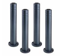4 PCS Metal Furniture Support Legs, Furniture Riser, Round Adjustable Table Leg, DIY Replacement Sofa Feet with Screws, for Chair Desk TV Cabinet Ottoman (25cm/9.84in,Grey)