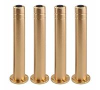 4 PCS Metal Furniture Support Legs, Furniture Riser, Round Adjustable Table Leg, DIY Replacement Sofa Feet with Screws, for Chair Desk TV Cabinet Ottoman (30cm/11.81in,Gold)