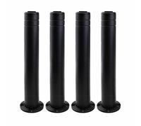 4 PCS Metal Furniture Support Legs, Furniture Riser, Round Adjustable Table Leg, DIY Replacement Sofa Feet with Screws, for Chair Desk TV Cabinet Ottoman (30cm/11.81in,Black)
