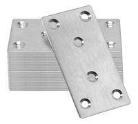4 Pcs Metal Plate Flat Brackets for Wood, Stainless Steel Mending Plates for Connector,Flat Joining Plates, Metal Brackets,Sleeper Bracket Heavy Duty