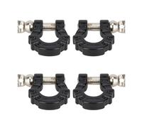 4 Pcs Metal Tow Shackle,RC Trailer Buckle for 1/10 Scale SCX10 CC01 D90 D110 TF2 TRX-4 Crawler Car Accessories (Black)