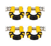 4 Pcs Metal Tow Shackle,RC Trailer Buckle for 1/10 Scale SCX10 CC01 D90 D110 TF2 TRX-4 Crawler Car Accessories (Yellow)
