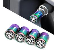 4 Pcs Metal Tyre Valve Dust Caps for MG EHS eHS 2018-2022, Rainbow Chrome Car Wheel Stem Covers, Air Leakproof Tire Valve Cap Decorative Accessory