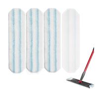 4 PCS Microfibre Mop Cloths Replacement,Washable and Reusable Mop Pads,Flat Mop Spare Parts for Vileda H2pro/ O-Cedar H2pro Flat Mop System