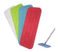 4 Pcs Microfibre Mop Pads, Ultra-Absorbent Spray Mop Replacement Pads, Reusable Microfiber Spray Mops for Floors, Washable Refills for Cleaning Kitchen Home Hardwood Tile Laminate Floors