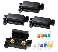4 Pcs Midi Fuse Holders,with 10Pcs 30/40/60/80/100A,12V/24V Fuse Kit