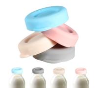 4 Pcs Milk Bottle Tops Reusable Silicone Glass Milk Bottle Tops Milk Bottle Lids Designed Only for The UK One Pint Milk Glass Bottle