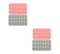 4 Pcs Mini Christmas Silicone Molds 21 Cavity 3D Baking Shapes