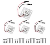 4 pcs Mini Cooling Fan for Raspberry Pi, Dealikee Brushless 3.3V 5V DC Quiet Fan 30x30x7mm Heatsink Cooler Fan for Raspberry Pi 5 4 Model B, 3 B+, Pi 3, Pi 2, Pi 1 B+, RetroFlag NESPI Case