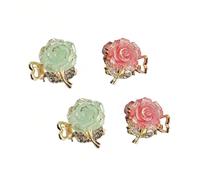 4 Pcs Mini Flower Hair Clips for Women Thin Hair Rose Cute Hair Claws for Girls Small Claw Clips Flowers for Wedding Hairstyles Bang Thick Curly Short Hair Styling Accessories