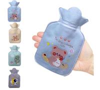 4 PCS Mini Hot Water Bottle with Cover, Small Hot Water Bottle, 350ml Hot Water Bags for Pain Relief, Cold & Hot Compress Therapy, Ideal for Home, Office, Travel, Gifts, Hot Water Bag