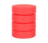 4 Pcs Mini Ice Hockey Training Pucks - For Practicing Official Regulation Size Ice For Kids - Senior Practice Green Alternative - Low Bounce Composite - Slide Concrete Asphalt Garage