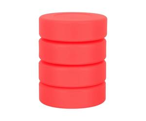 4 Pcs Mini Ice Hockey Training Pucks - For Practicing Official Regulation Size Ice For Kids - Senior Practice Green Alternative - Low Bounce Composite - Slide Concrete Asphalt Garage