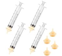 4 Pcs Mini Nipple Syringe For Pets,Silicone Syringes Kitten Bottle Feeder,Chew Resistant Pet Feeder Silicone Syringe,Kitten Bottle with Accurate Scale Feed Accessories,for Home Pet Shop Dog Cat