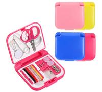 4 Pcs Mini Sewing Kit - Emergency Travel Sewing Kit - DIY Thread Needle Threader Scissors Kits for Traveler, Adults and Beginner