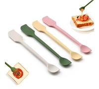 4 Pcs Mini Silicone Spatula, Small Spatula Set with Dual-Ended, Multifunctional Baking Spatulas, Face Cream Spatulas for Cosmetics & Jars Kitchen Cooking Pastries jam