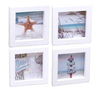 4 Pcs Miniature Landscape Wall Art Mini Photo Frames Mini Stuff Small Mini Picture Frames for Dolls House Accessories for Living Room, Bedroom DIY Craft Scenes Doll House Model Home Decor