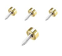 4 Pcs Mirror Screws, 20mm Copper Decorative Cap Metal Nail for Bath Plates Mirror Tables Wardrobes Furniture, Bright Gold