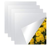 4 Pcs Mirror Stickers 8 x 8 inches, Self Adhesive Acrylic Mirrors Stickers for Walls, Stick on Mirror Tiles Makeup Home Workout Gym Hallway Tile