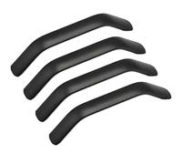 4 PCS Modern Black Cabinet Handle Arched Furniture Hardware Kitchen Door Knobs Cupboard Wardrobe Drawer Pulls Aluminum Alloy Bathroom Door Handles