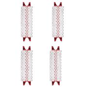 4 PCS Mop Refill, 18 X 14.2 X 5.5 Inch, White/Red,For use with spray system, Microfiber, Ideal for parquet & Laminate - Microfibre Flat Floor Spray Mop Refill (4 Pack)