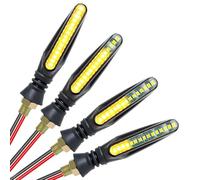 4 Pcs Motorcycle Turn Signal Lights, Motorcycle Indicators, Motorbike LED Turn Signals, Universal 12V Amber Indicators, Waterproof Daytime Running Lights & Brake Lights, Compact & Bright