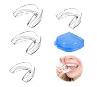 4 Pcs Mouth Guard, Mouth Guard for Teeth Grinding Teeth Grinding Guard for Teeth Grinding at Night to Stops Bruxism, Reusable Mouth Guards Grinding Teeth for Adults & Kids to Prevent Bruxism