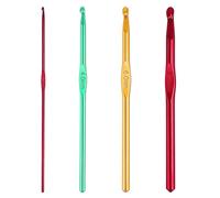 4 Pcs Multicolor Aluminum Crochet Hooks Set for Beginners & Professionals