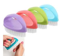 4 Pcs Nail Brush, Nail Brushes for Cleaning Nails, Heavy Duty Nail Scrubber, Nail Scrubbing Brush Soft and Fine Bristles for Gardeners Mechanics Hand Under Nails, Kids and Daily Use (4 Colour)
