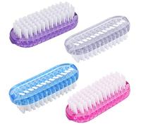 4 Pcs Nail Brushes Hand Brush Plastic Fingernail Scrubber Two-Sided Scrubbing Brushes Finger Tip Cleaning Brushes for Toes Nails Hands Cleaning Nail Art