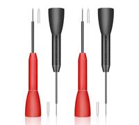4 Pcs Needle Probes, Probe Back Probe Kits, Wire Puncture Probe Insulated Back Probe Non Destructive Pinning, Needle Micro Pin Stainless Steel Tipped Tip for Banana Socket Tester (0.7mm 1mm)