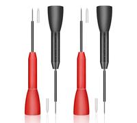 4 Pcs Needle Probes, Probe Back Probe Kits, Wire Puncture Probe Insulated Back Probe Non Destructive Pinning, Needle Micro Pin Stainless Steel Tipped Tip for Banana Socket Tester (1mm)