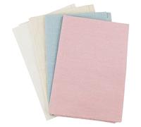 4 Pcs Needlework Fabric, Natural Embroidery Fabric Linen Fabric Cross Stitch Fabric, Embroidery Cloth Material for Making Garment Craft Needle Embroidery and DIY Decoration 4 Colors, 50x50cm