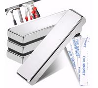 4 Pcs Neodymium Magnets,Extra Strong Large Rectangular Magnet 50 x 10 x 3 mm Magnets Strong Flat Rare Earth Magnet for Fridge,Crafts, Whiteboard,Tool,Kitchen