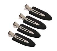 4 Pcs No Bend Hair Clips Leaf Seamless Barrettes No Mark Pin Curl Clip Makeup Hairstyle No Fold Hair Sectioning Clips No Crease Hair Styling Bang Hairpins Application Tool Portable