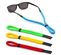 4 Pcs Non-Slip Glasses Strap, Eyewear Retainer Cord for Sport and Daily Use | Non-slip glasses strap that keeps your frames with you when you look down, jog, cycle or take them off mid-task.