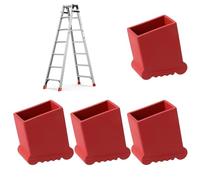 4 Pcs Non-Slip Ladder Feet Covers, Rubber Pad Replacement for Step Ladders, Anti-Slip Ladder Stabilizers, 50 x 28 mm Rubber Ladder Feet, Universal Ladder Foot Covers for Home & Industrial Use
