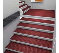 4 Pcs Non-Slip Stair Mat Set 30x85cm Rubber Backing Indoor & Outdoor Carpet Treads for Marble Steps Anti-Skid Rug Covers for Safety and Comfort