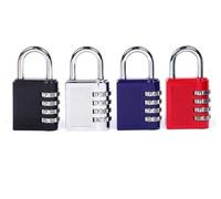 4 Pcs Number Padlock, Small Combination Padlock for Gym Locker, 4 Digit Padlock, Outdoor Combination Padlock Weatherproof for School Gym Cabinet Garage Gate