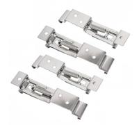 4 Pcs number plate holder for Trailers, Stainless Steel Bracket with Spring Loaded Clips, Durable Frame Number Plate Holders for Caravans and Trailers, Heavy Duty Steel Construction