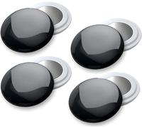 4 Pcs of Magnetic Running Bib Clips - Strong Race Number Magnets for Precise and Stable Placement on Technical Clothing, Lightweight Comfort for Marathon, Trail and Triathlon Runners (Black)