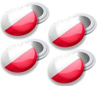 4 Pcs of Magnetic Running Bib Clips - Strong Race Number Magnets for Precise and Stable Placement on Technical Clothing, Lightweight Comfort for Marathon, Trail and Triathlon Runners (Poland)