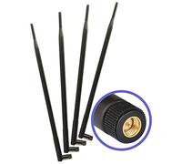 4 pcs of Universal 9dBi Wi-Fi 2.4/5GHz Dual-Band SMA Male Antennas Extension for IP Wireless Security Camera Router and CCTV HD Wireless Camera System Video Antenna for NVR Security IP System