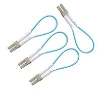 4 PCS OM3 Loopback Plug Tester Multimode LC-UPC Fiber Optical Duplex Cable Adapter 50/125