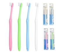 4 PCS Orthodontic Toothbrushes, Wisdom Toothbrush, Small Head Toothbrush for Wisdom Teeth and Braces, Soft Bristles for Sensitive Gums, Detail Cleaning and Orthodontic Braces White/Pink/Green/Blue